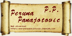 Peruna Panajotović vizit kartica